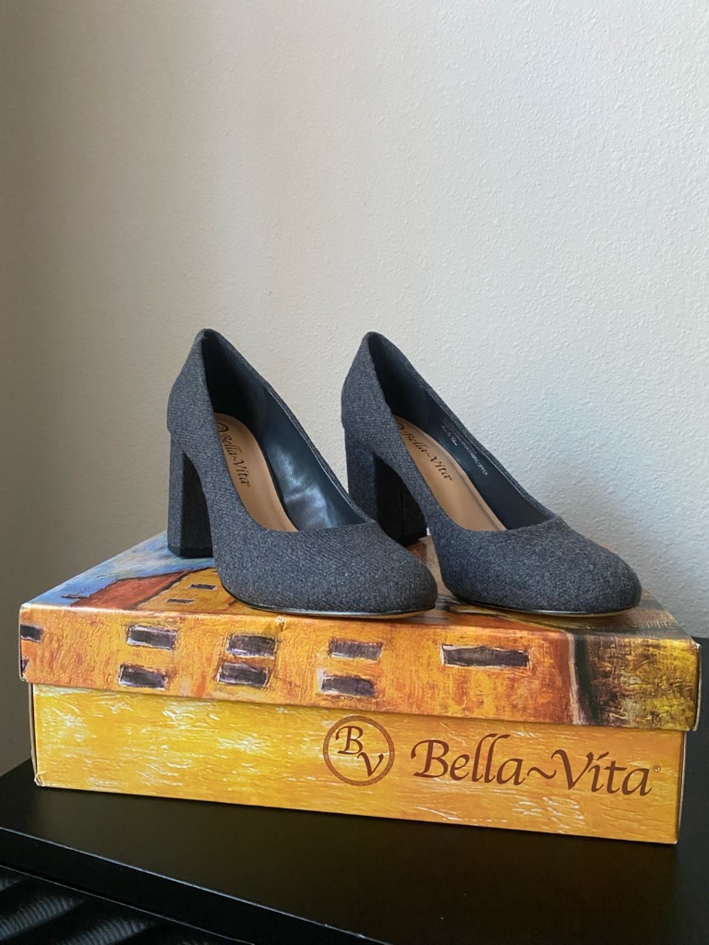Bella Vita Grey Flannel Heels